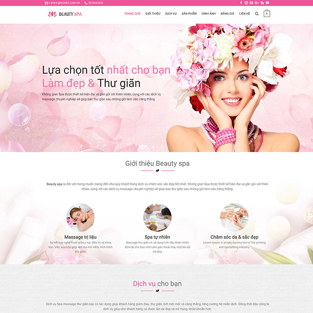 thiết kế website spa 