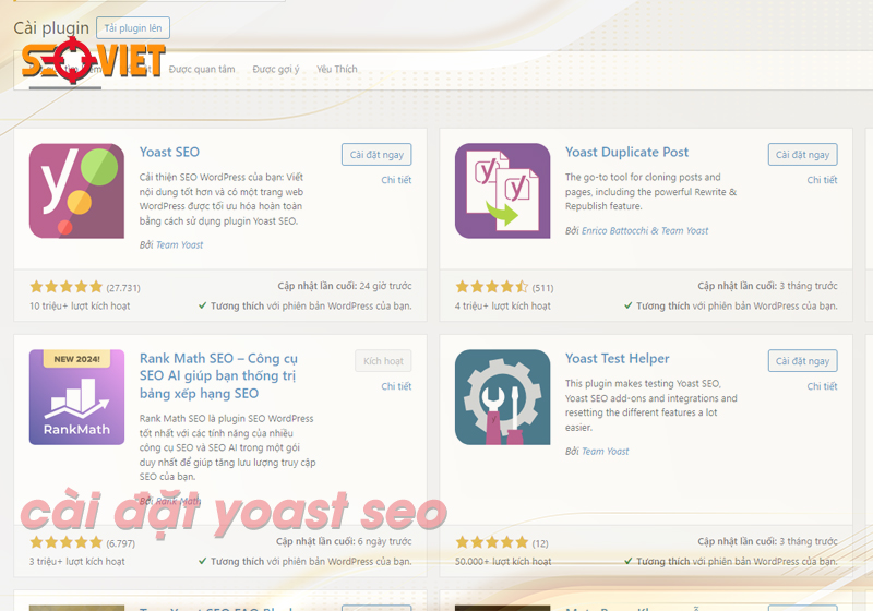 hướng dẫn cài đặt yoast seo