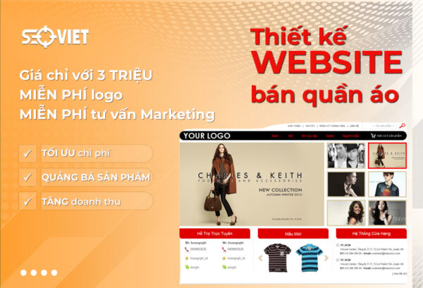 thiết kế website bán quần áo