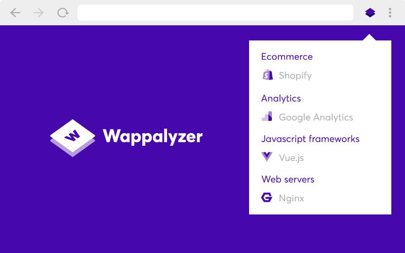 Công cụ kiểm tra ngôn ngữ website Wappalyzer
