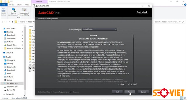 Hướng dẫn cài đặt Autocad 2013 bước 4-1