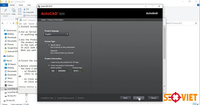 Hướng dẫn cài đặt Autocad 2013 bước 5