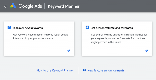Cách dùng Google Keyword Planner bước 1-3