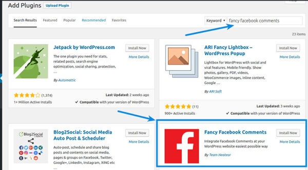 Plugin comment facebook wordpress