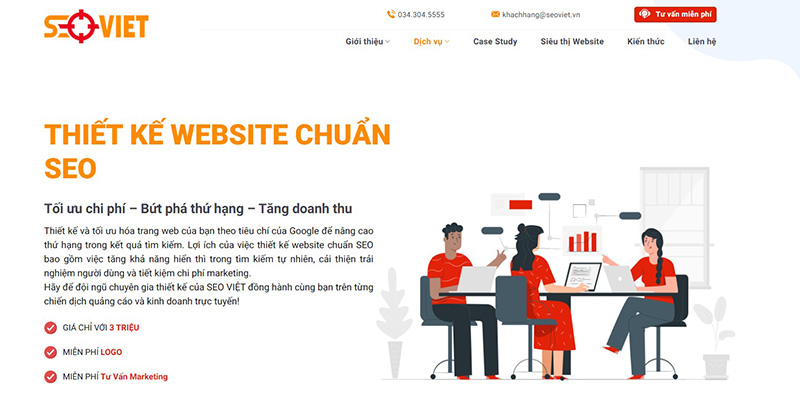 Dịch vụ thiết kế web tại Seo Việt