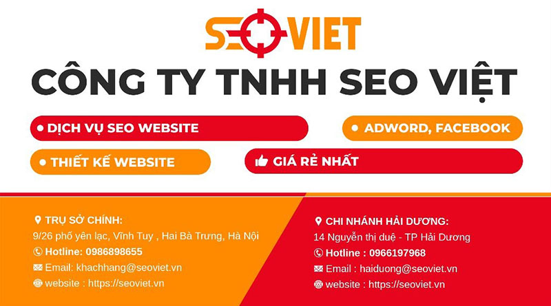 Đơn vị thiết kế website Seo Việt