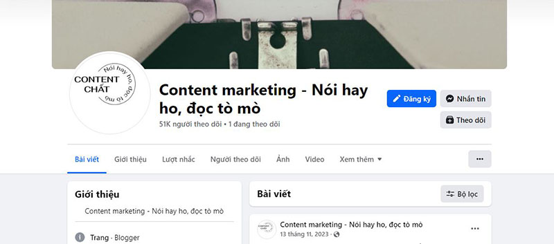 Fanpage content marketing - Nói hay ho, đọc tò mò