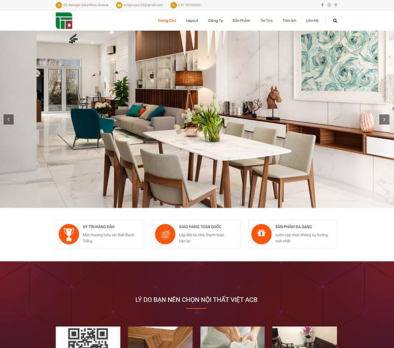 Thiết kế website bán đồ gỗ