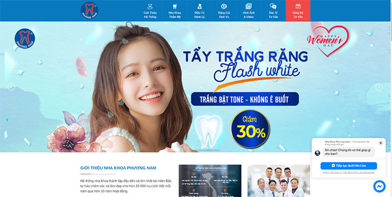 Các chức năng của website nha khoa