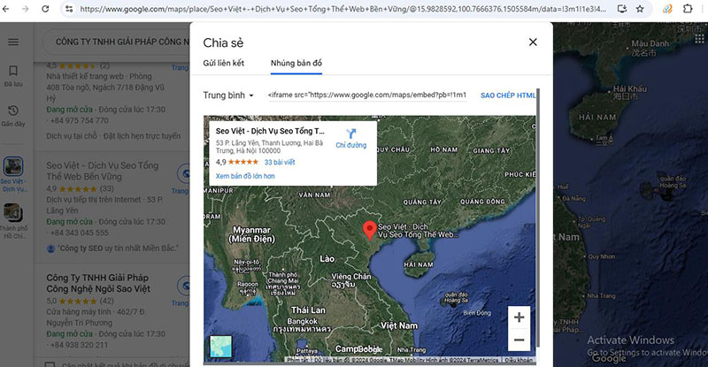 Cách tích hợp Google Maps vào trang web