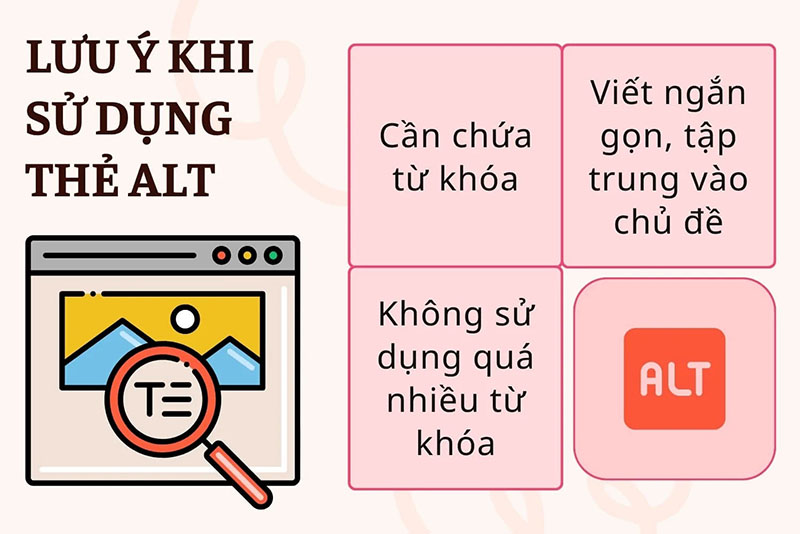 Lưu ý khi sử dụng thẻ ALT