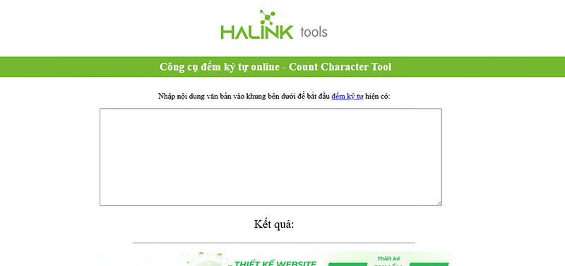 Công cụ đếm chữ online Halink