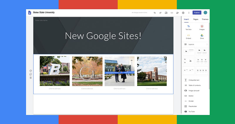 Google Sites công cụ tạo web miễn phí