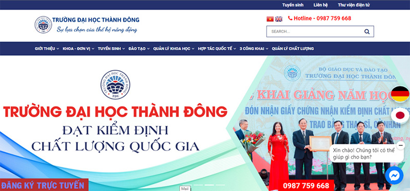 Tính năng website trường học