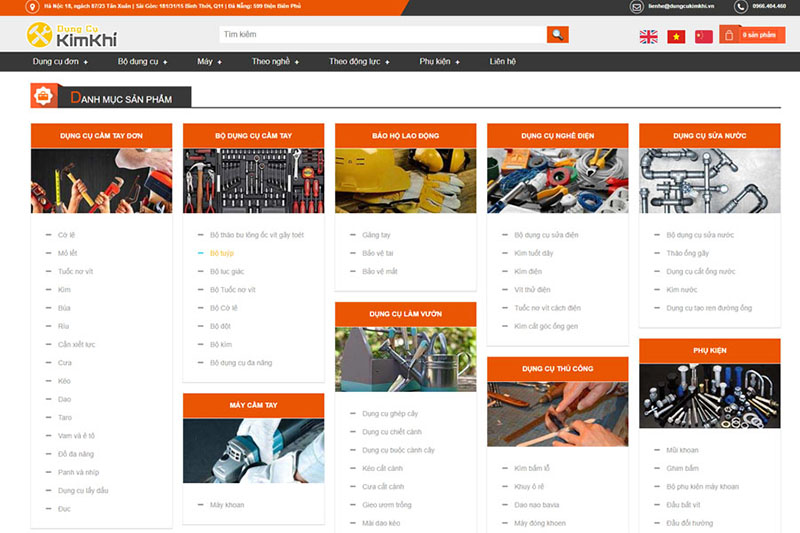 Các loại website cơ khí