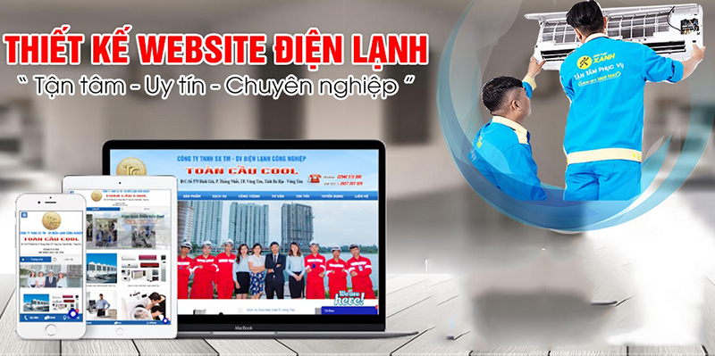 Đơn vị thiết kế website điện lạnh uy tín