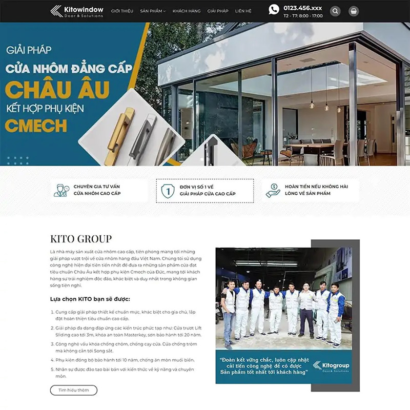 Mẫu thiết kế website cơ khí đẹp