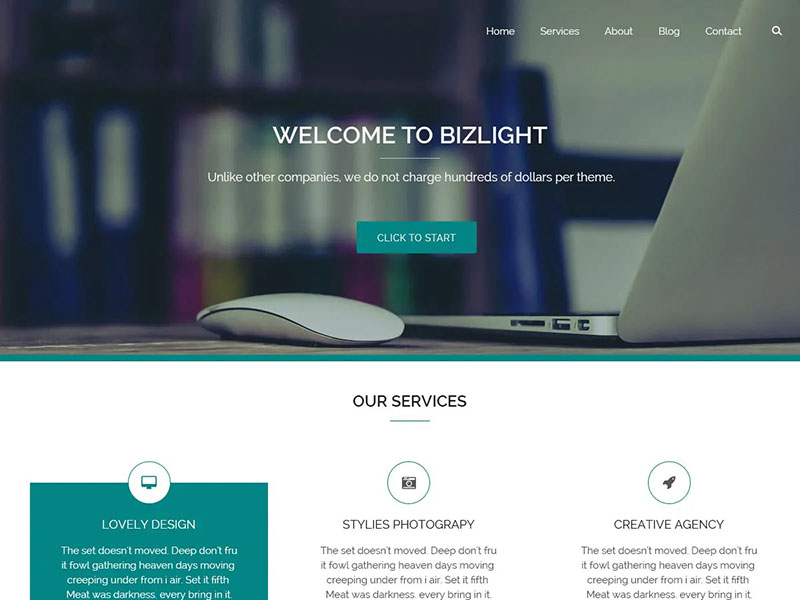 Theme WordPress Bizlight 