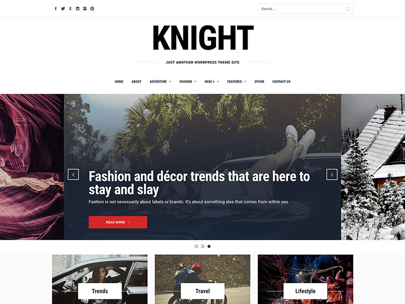 Theme WordPress Knight