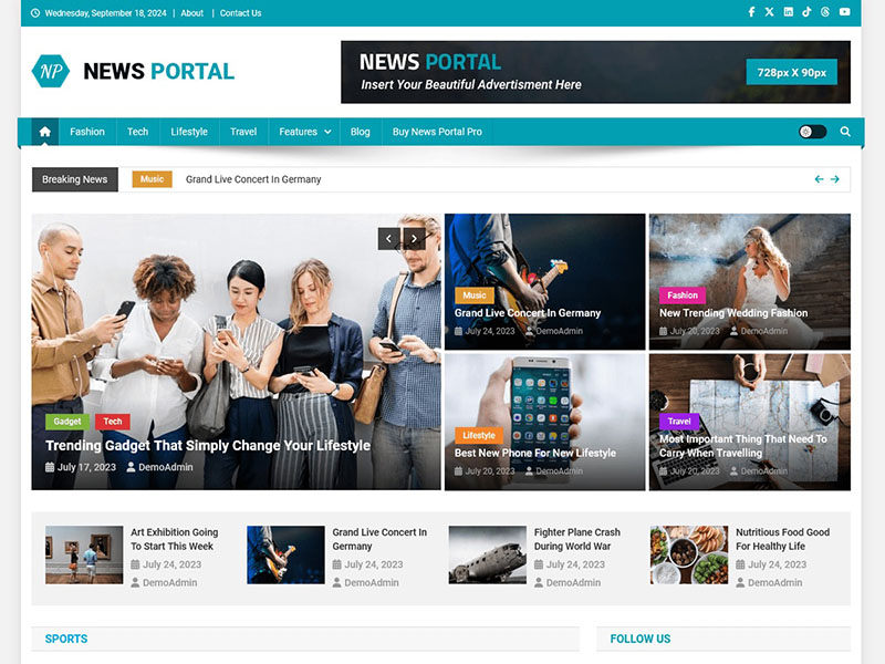 Theme WordPress News Portal