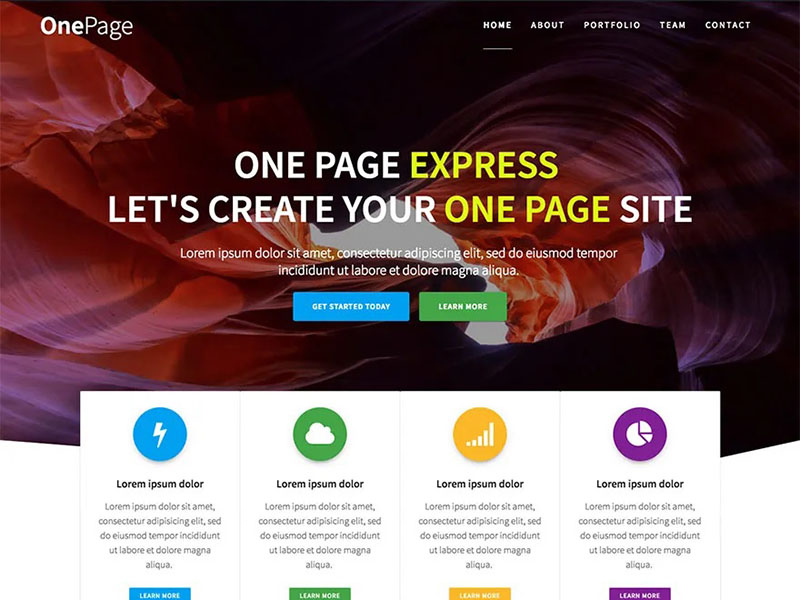 Theme WordPress One Page Express 