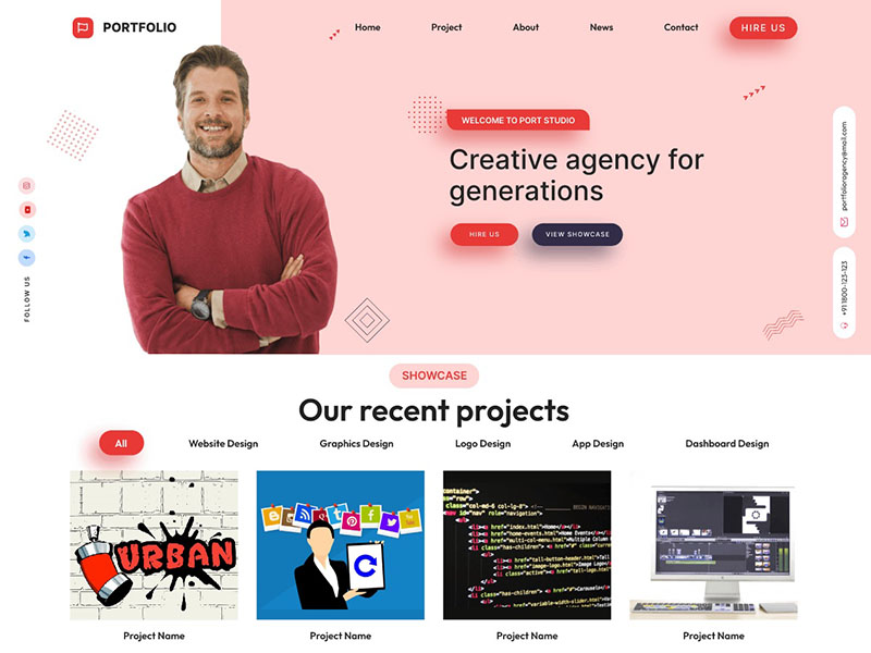 Theme WordPress Portfolio Lite 