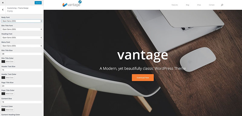 Theme WordPress Vantage