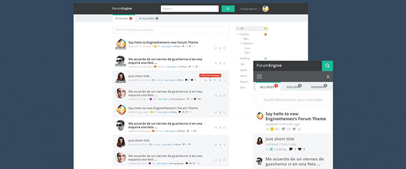 Thiết kế website diễn đàn ForumEngine 