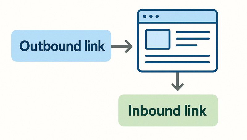 External link có hai loại chính: Outbound Link (Outlink) và Inbound Link (Backlink)