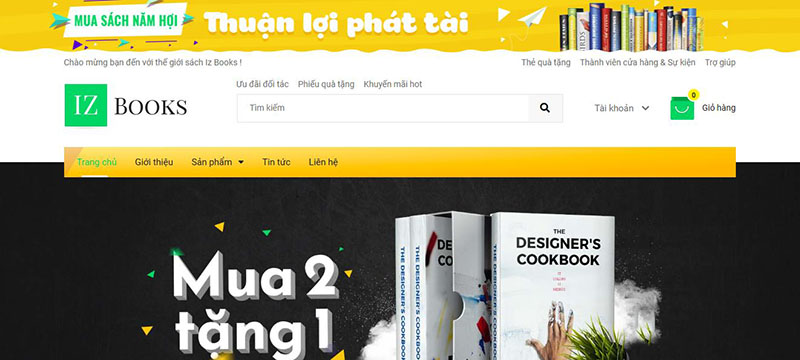 Mẫu thiết kế website văn phòng phẩm