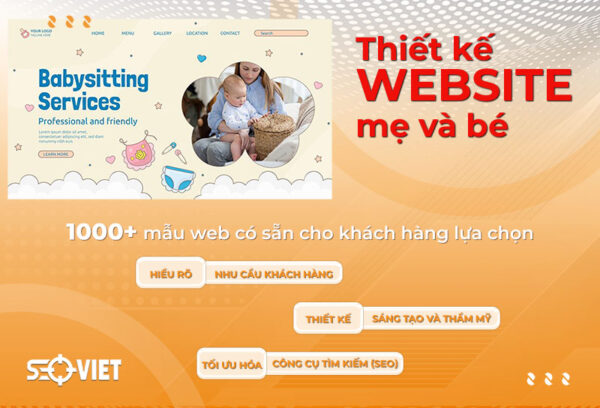 Thiết kế website mẹ và bé