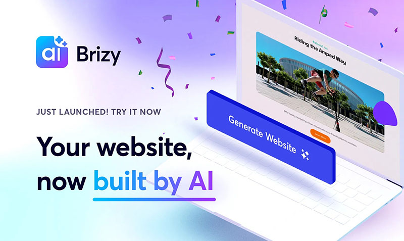 Công cụ thiết kế web bằng AI Brizy