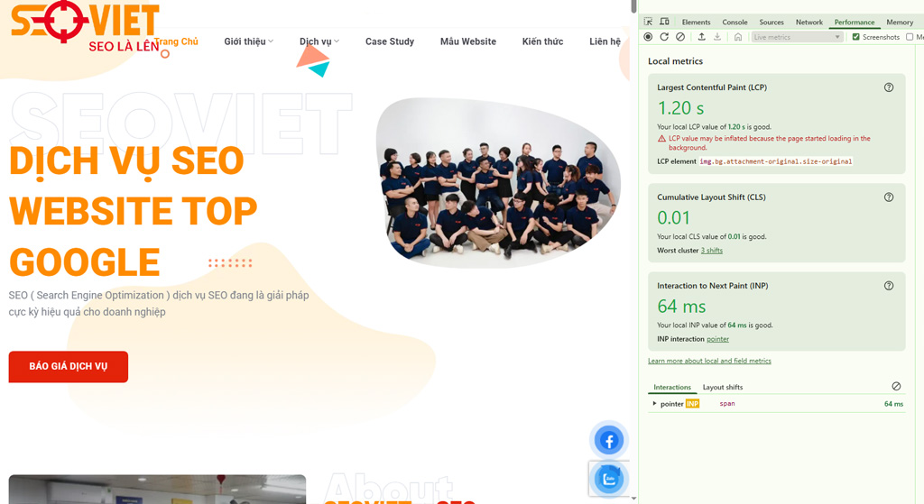 Google Lighthouse - Trợ lý kỹ thuật phòng Lab