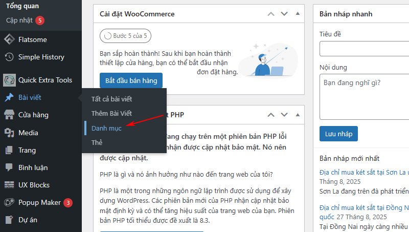 Hướng dẫn tạo Category trong WordPress