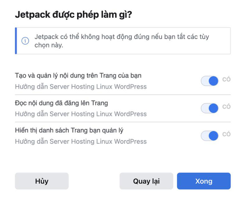 Tự động đăng bài lên Facebook từ WordPress với Jetpack