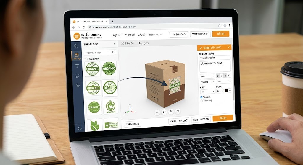 Tích hợp thiết kế Web-to-Print (Xem trước bản in)