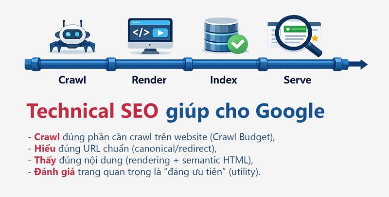 Technical SEO giúp Google hiểu đúng và hiểu nhanh website hơn