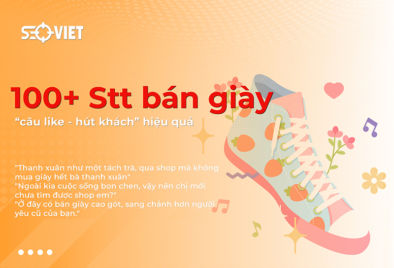 99+ Mẫu STT bán giày online "Thả thính" là chốt đơn