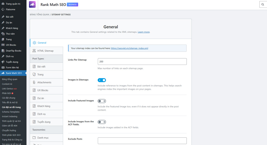 Tạo XML Sitemap