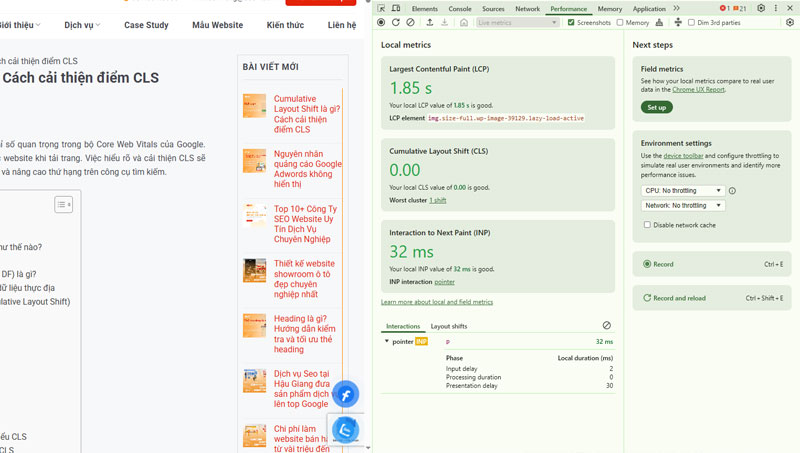 Sử dụng Google Chrome DevTools