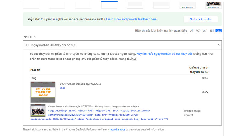 Sử dụng Google PageSpeed Insights