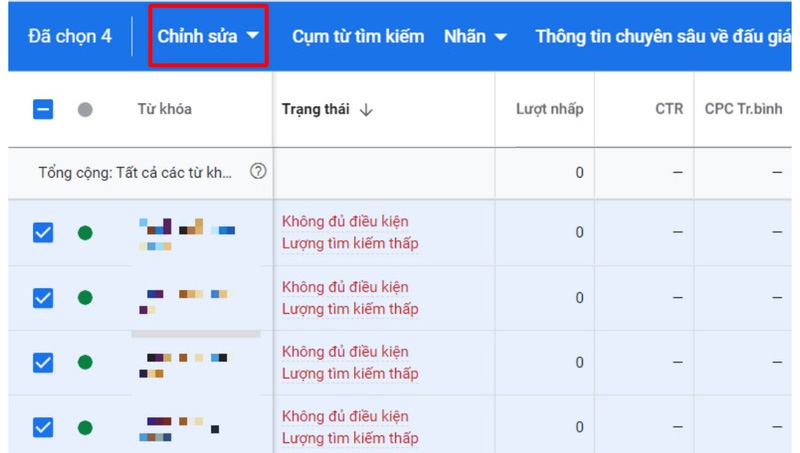 Sử dụng bộ từ khóa phù hợp hơn