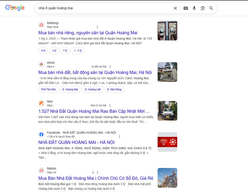 Quá trình tìm kiếm từ khóa bất động sản của khách hàng thường tốn nhiều thời gian hơn các từ khóa khác