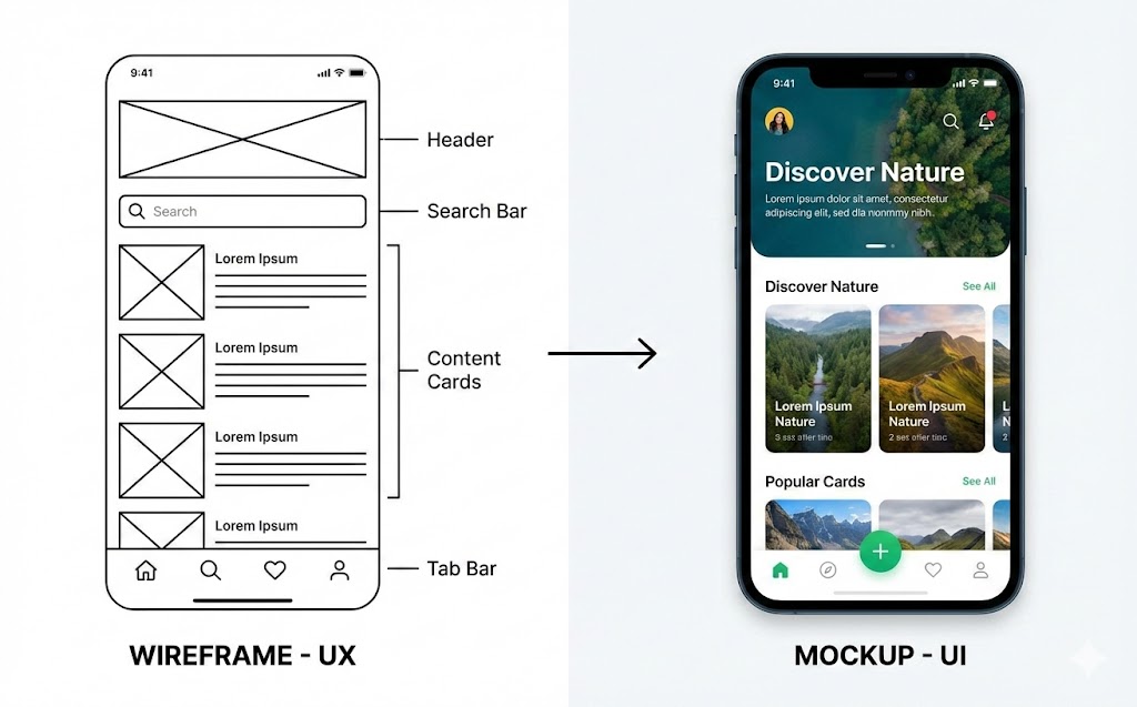 Sự khác biệt giữa UI và UX