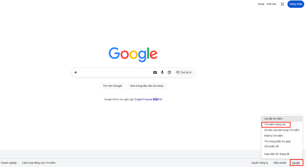 Tìm kiếm nâng cao (Advanced Search)