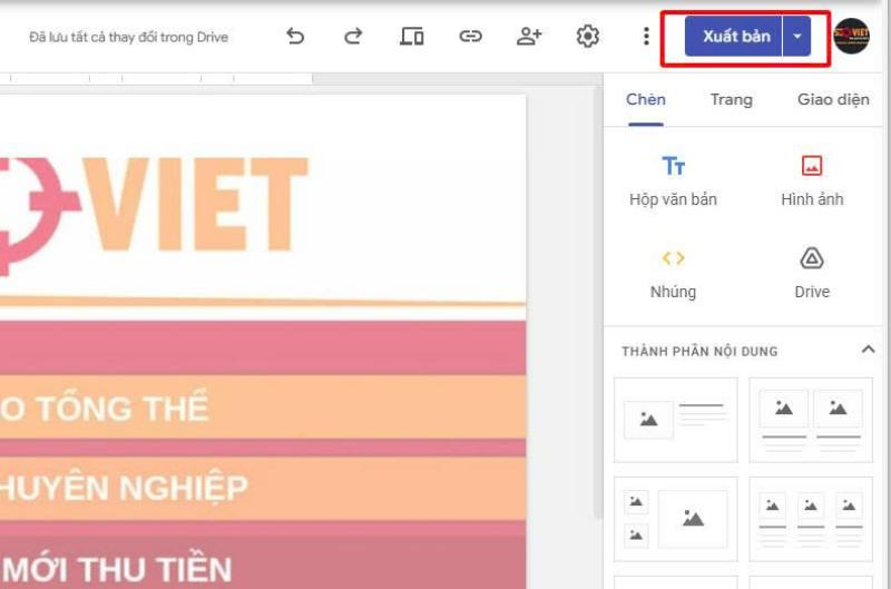 Xuất bản trang web của bạn