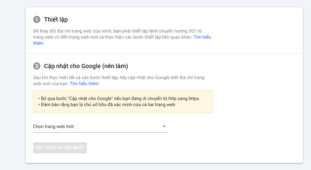 Thay đổi tên miền website