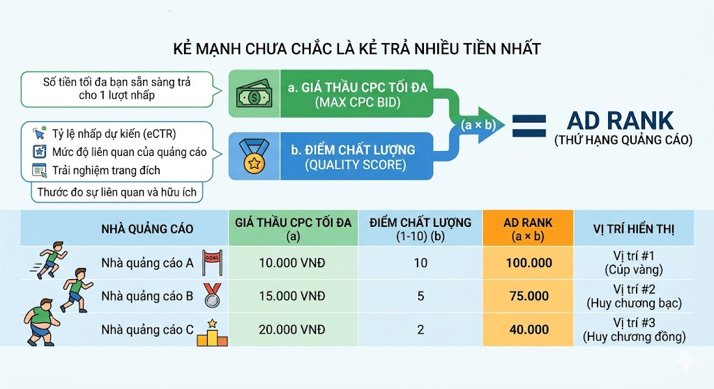 Mô phỏng công thức Ad Rank