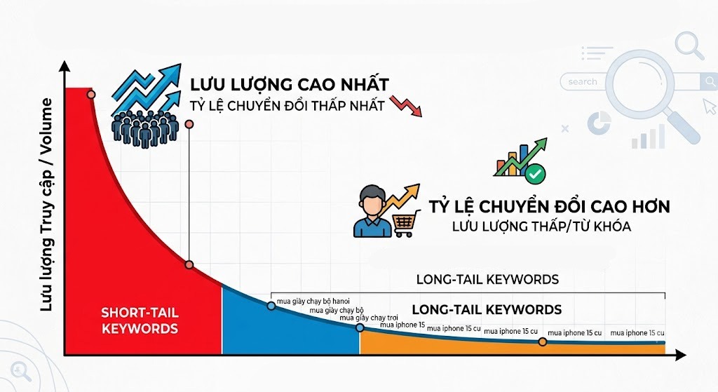 Short tail keywords là gì? Cách tối ưu SEO từ khóa đuôi ngắn