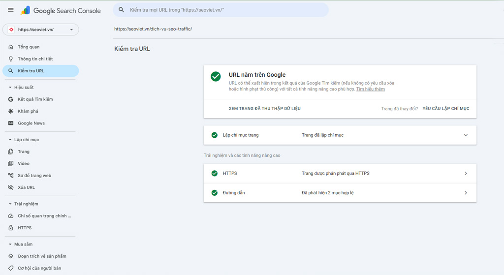 Sử dụng công cụ Google Search Console